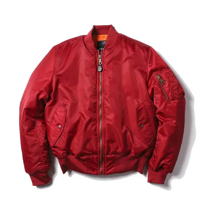 Modische Unisex Bomberjacke Reißverschluss Premium Qualität