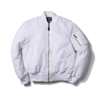 Modische Unisex Bomberjacke Reißverschluss Premium Qualität