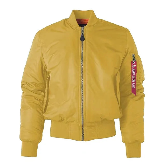 Modische Unisex Bomberjacke Reißverschluss Premium Qualität