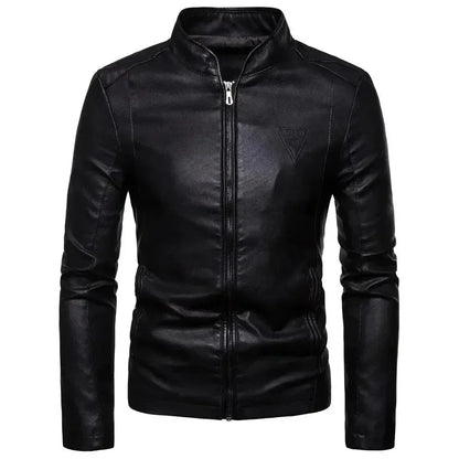 Modische Lederjacke Slim Fit Stil
