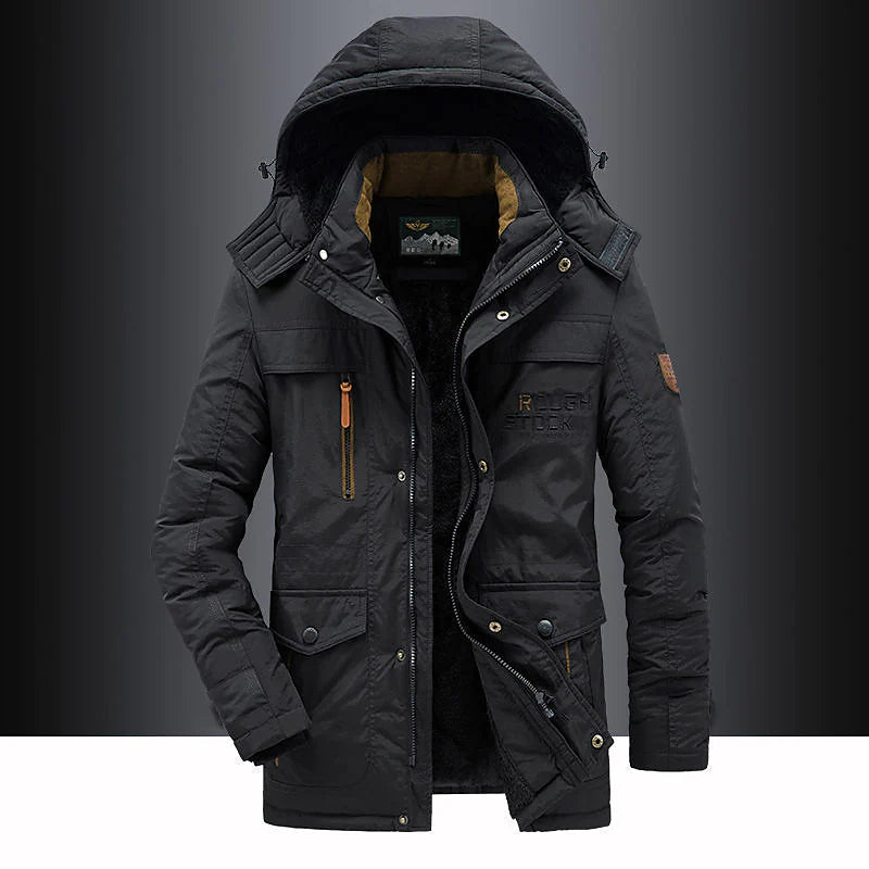 Herren Winterparka Lang Warm Isoliert - IdealeKleiden