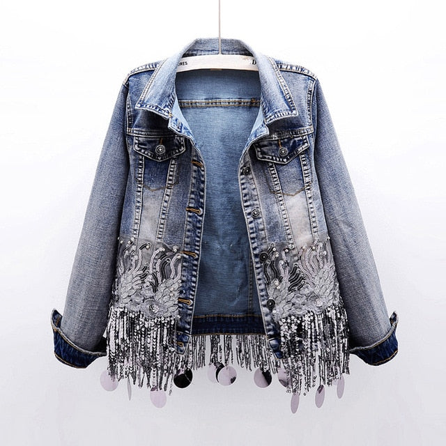 Damen Jeansjacke Bequem Sportlich
