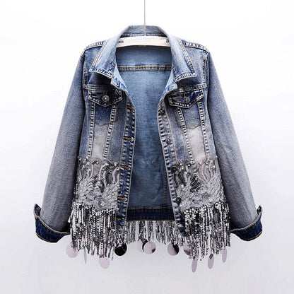 Damen Jeansjacke Bequem Sportlich