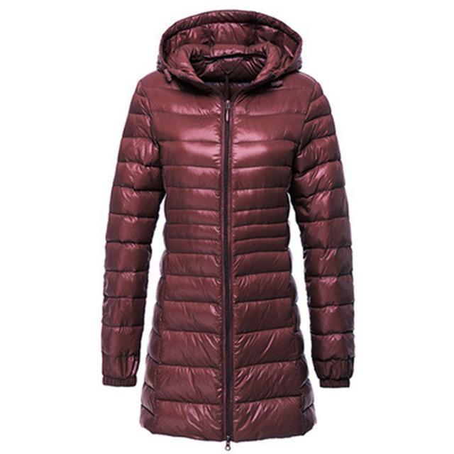 Lange Damen Daunenjacke Warm & Stylish