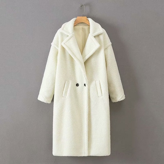 Stylischer Kunstpelz-Mantel Elegant Damen