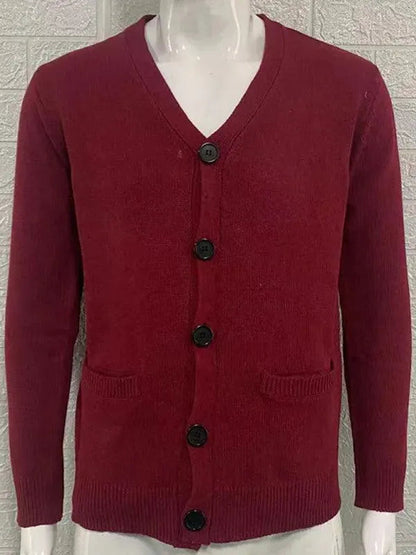 Herren Strickpullover Moderner Ausschnitt - IdealeKleiden