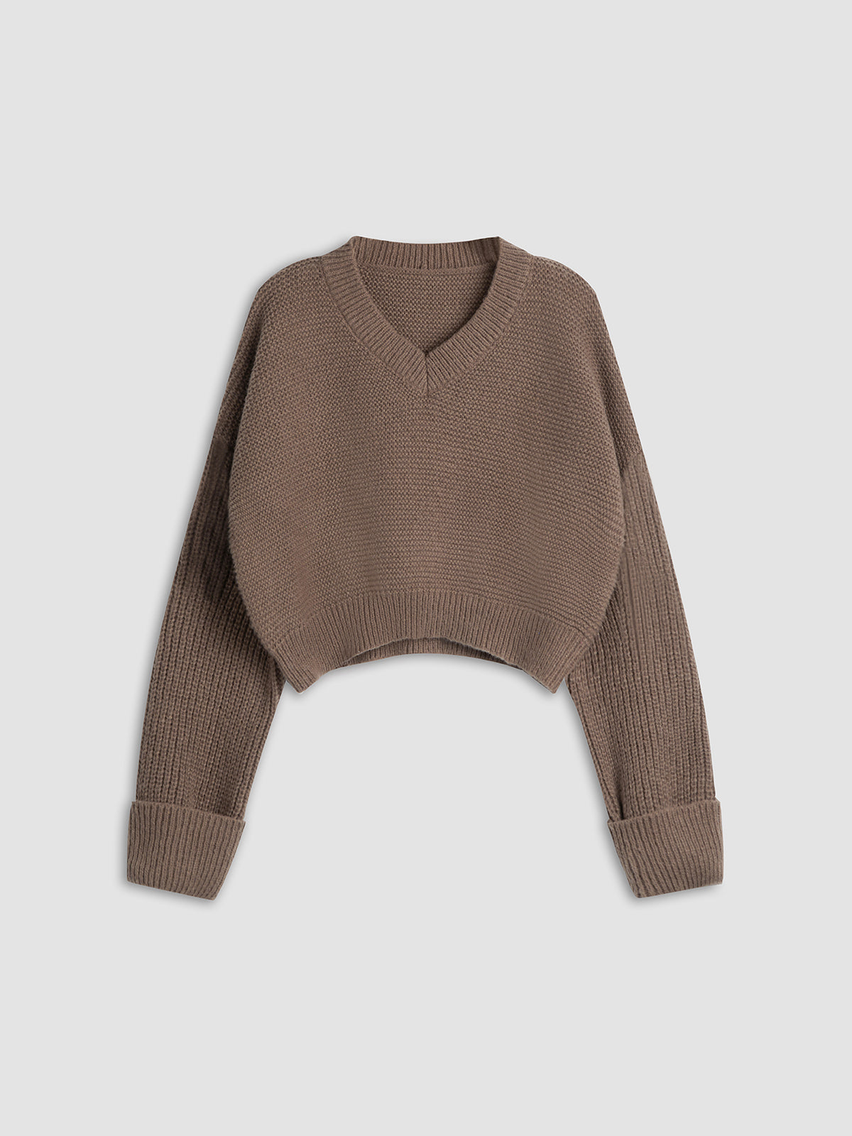 Damen Pullover V-Ausschnitt Elegante Spitze