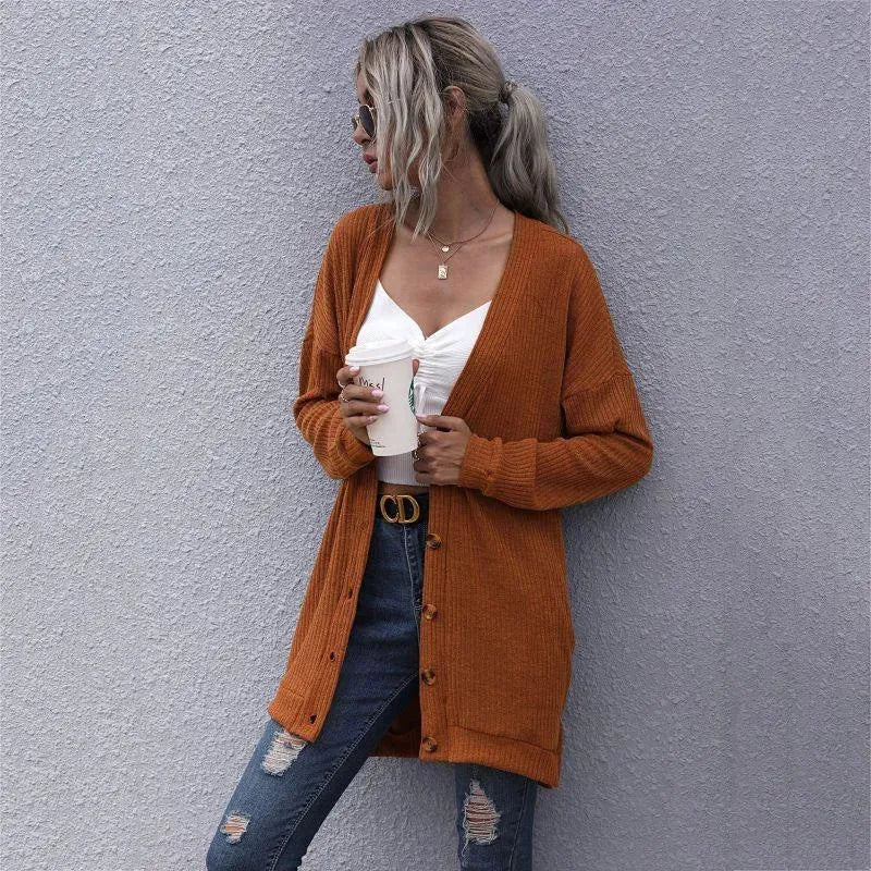 Weiche Damenstrickjacke Pullover
