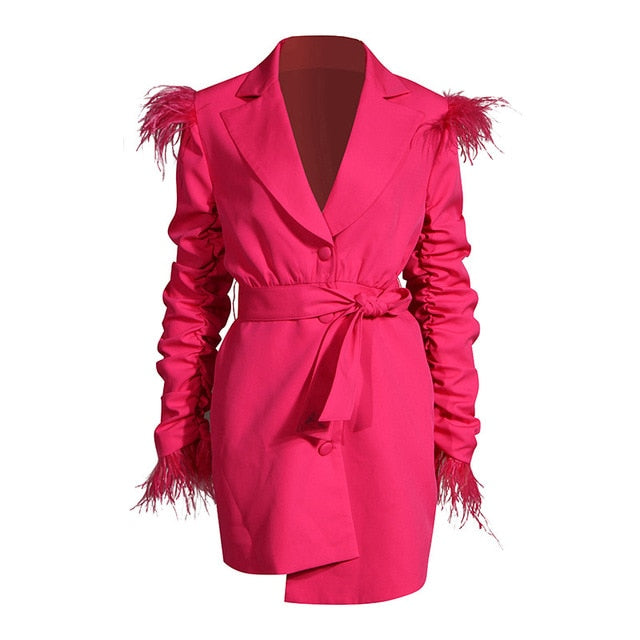 Dramatischer Frauen Mantel Elegant Schwarz