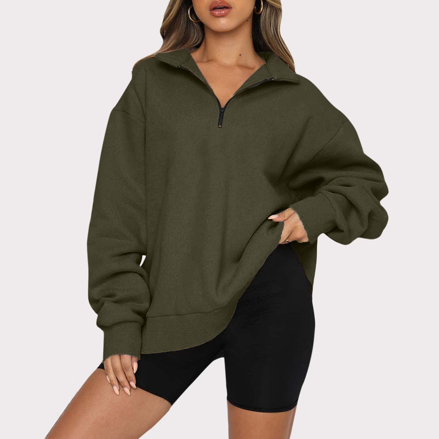 Stylische Winterjacke Zip Jumper Modern Lässig