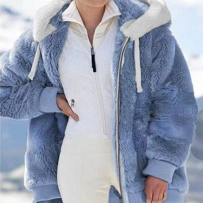 Damen Winterjacke Bunt Kapuze