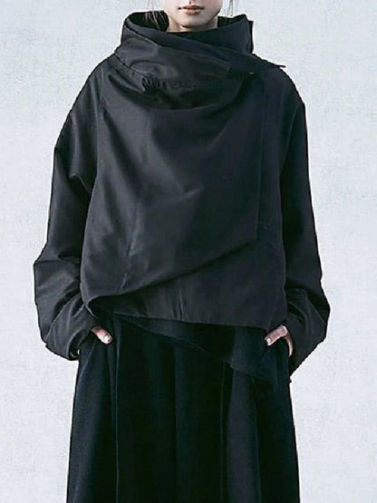 Stylische Damenjacke Lange Stehkragen Freizeit - IdealeKleiden