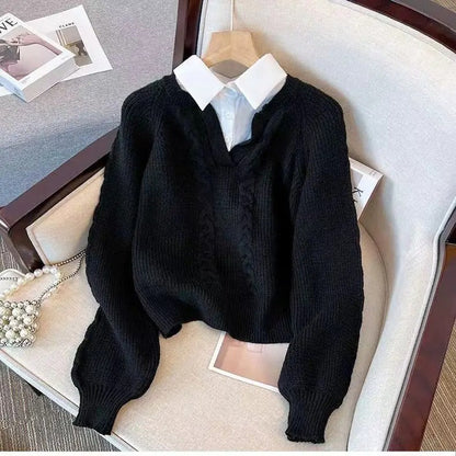 Retro Strickpullover Damen Vintage Stil