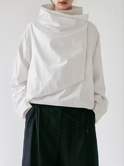 Stylische Damenjacke Lange Stehkragen Freizeit