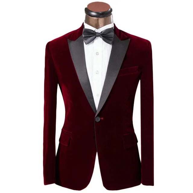 Herren Sommerjacke Slim Fit Kontrast Revers