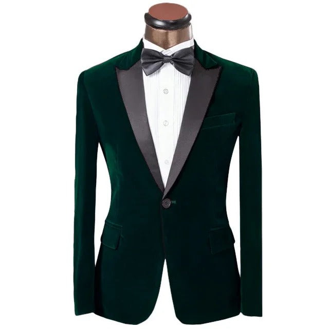 Herren Sommerjacke Slim Fit Kontrast Revers