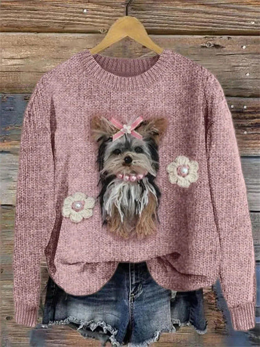 Stilvolles Frauenkleid | Bedruckter Pullover Damen - IdealeKleiden
