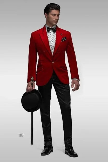 Herren Sommerjacke Slim Fit Kontrast Revers