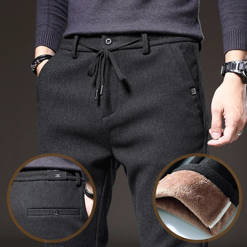Herren Fleecehose Warm Bequem Winterhosen