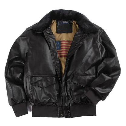 Lederjacke Herren Winter Warm Elegant