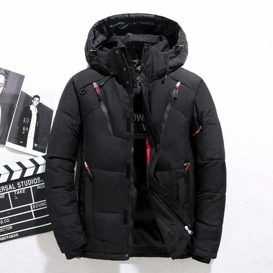 Herren Winterparka Daunenjacke Warm Isoliert
