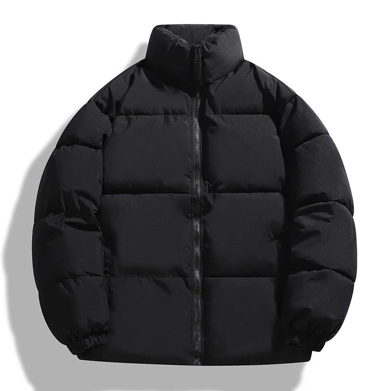 Übergroße Pufferjacke Gepolstert Hoher Kragen