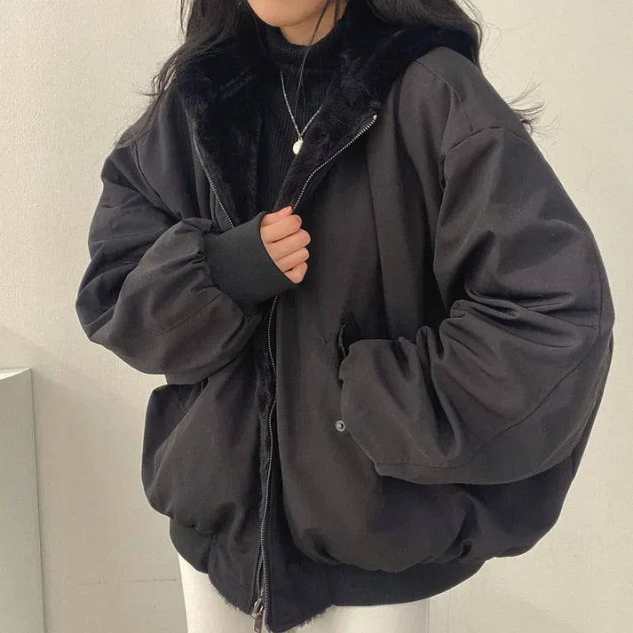 Große Damen Winterjacke Bequem Oversized