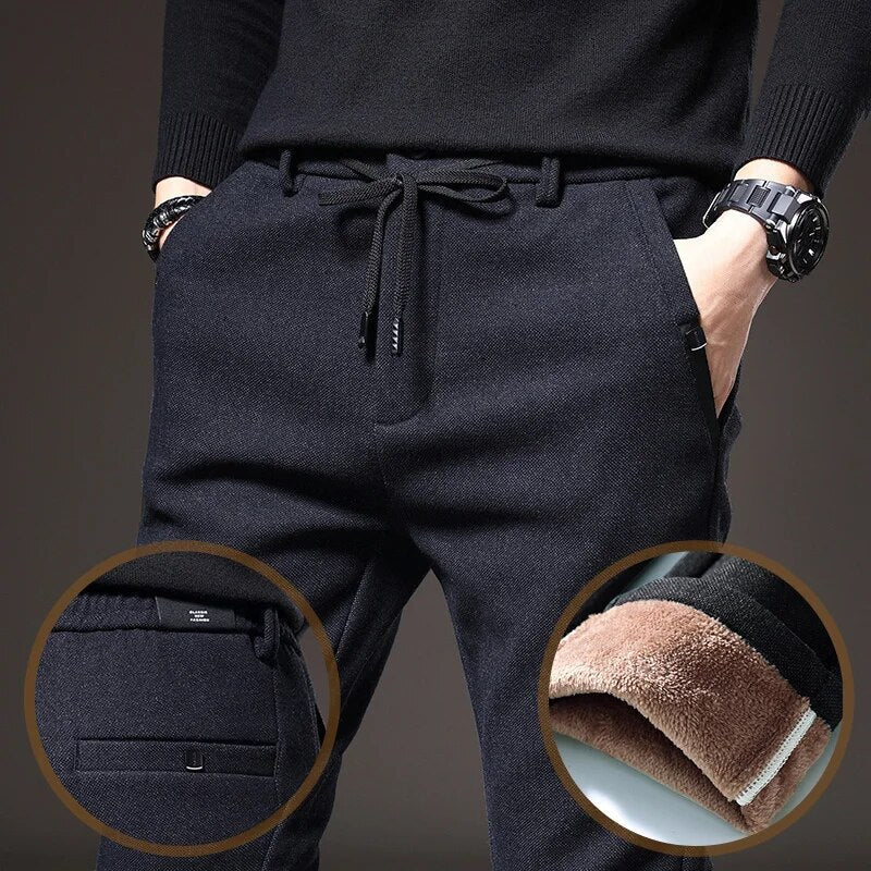 Herren Fleecehose Warm Bequem Winterhosen