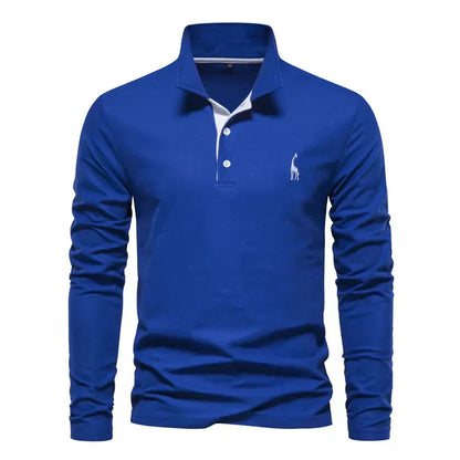 Herren Langarm Poloshirt Elegant