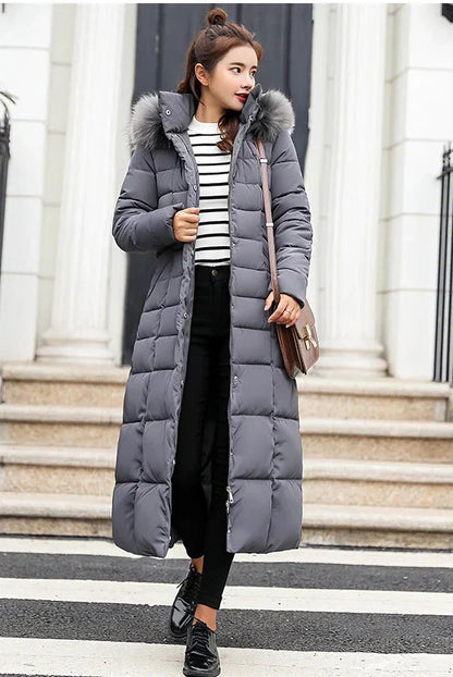 Damen Winterdaunenparka Lang Elegant