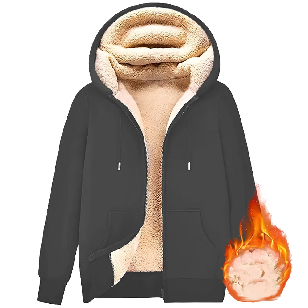 Herren Winter-Pullover Kapuze Warm