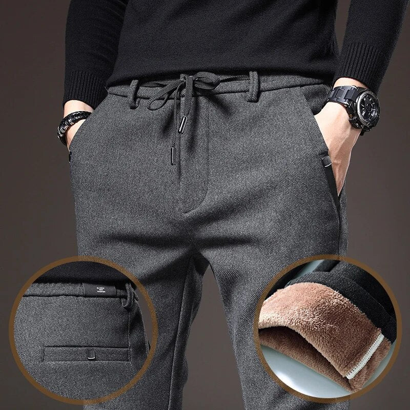 Herren Fleecehose Warm Bequem Winterhosen