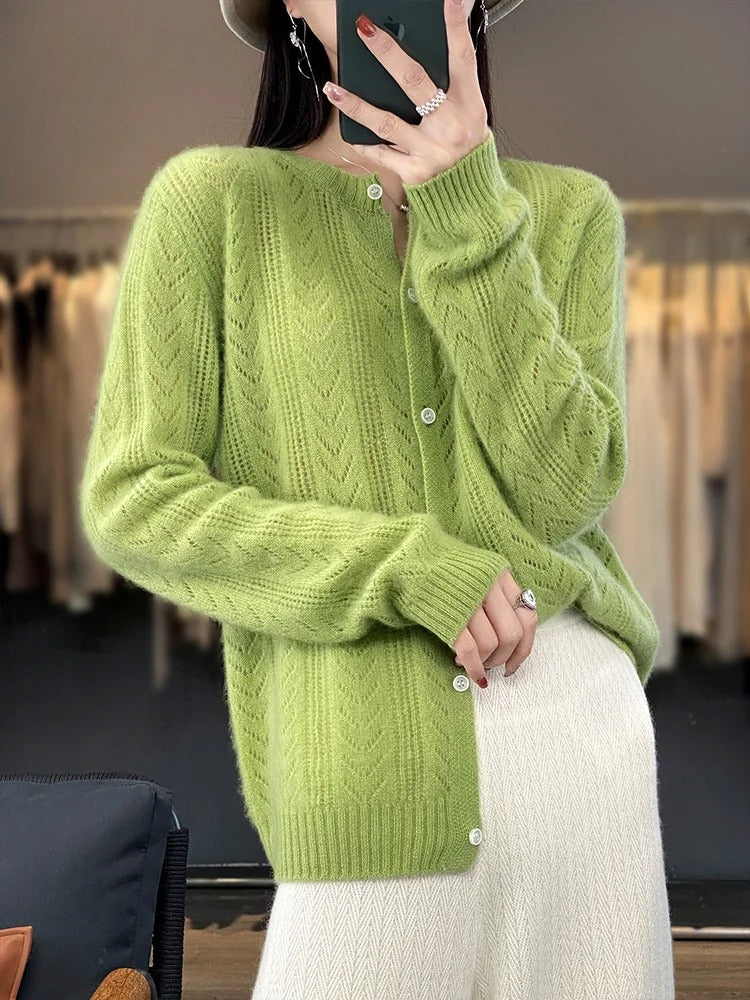 Weicher Wollcardigan 100% Naturwolle