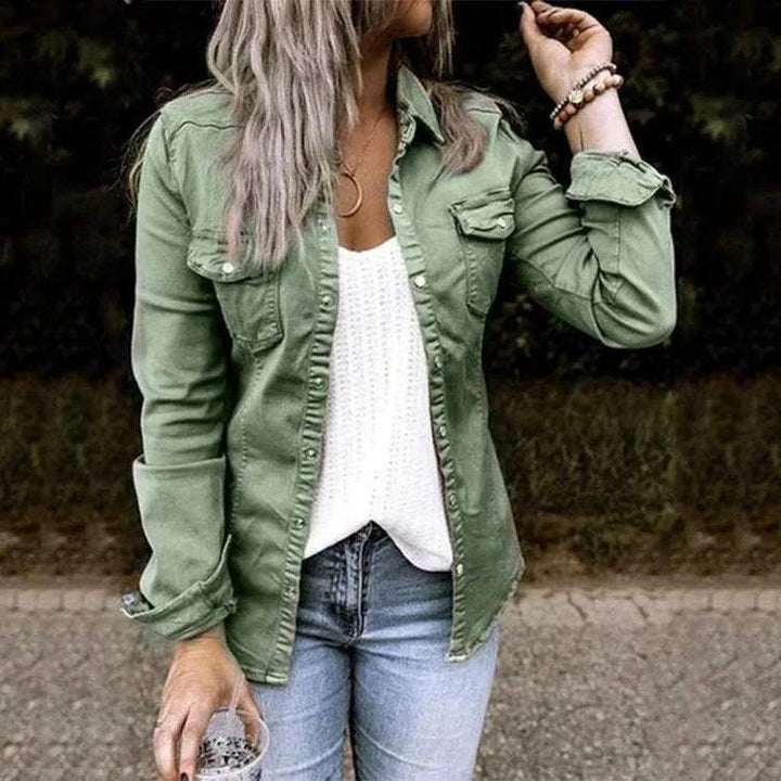 Bequemes Damen Overshirt Weich Baumwolle