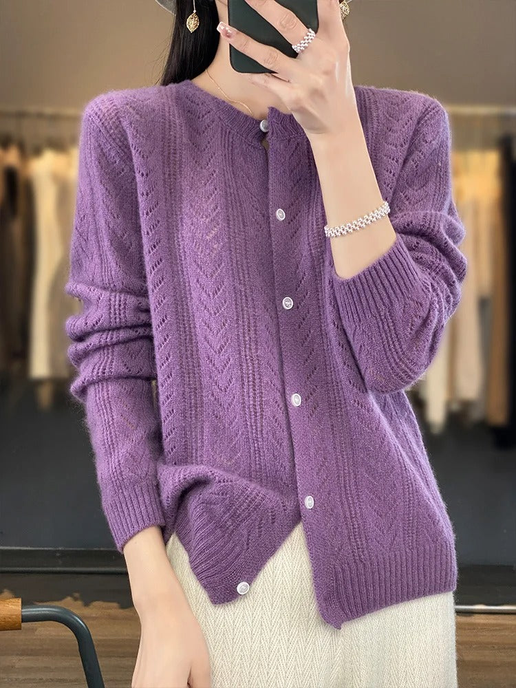 Weicher Wollcardigan 100% Naturwolle
