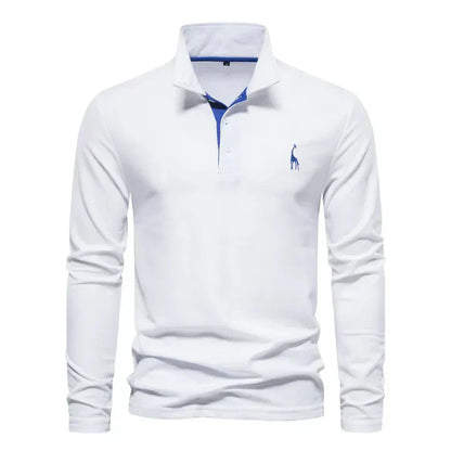Herren Langarm Poloshirt Elegant