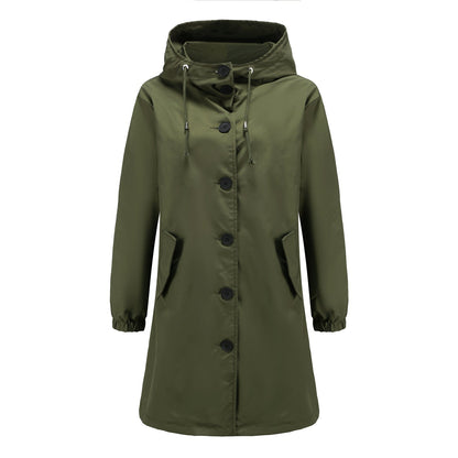 Elegante Damenkleidung | Klassisches Herbstkleid mit Knöpfen