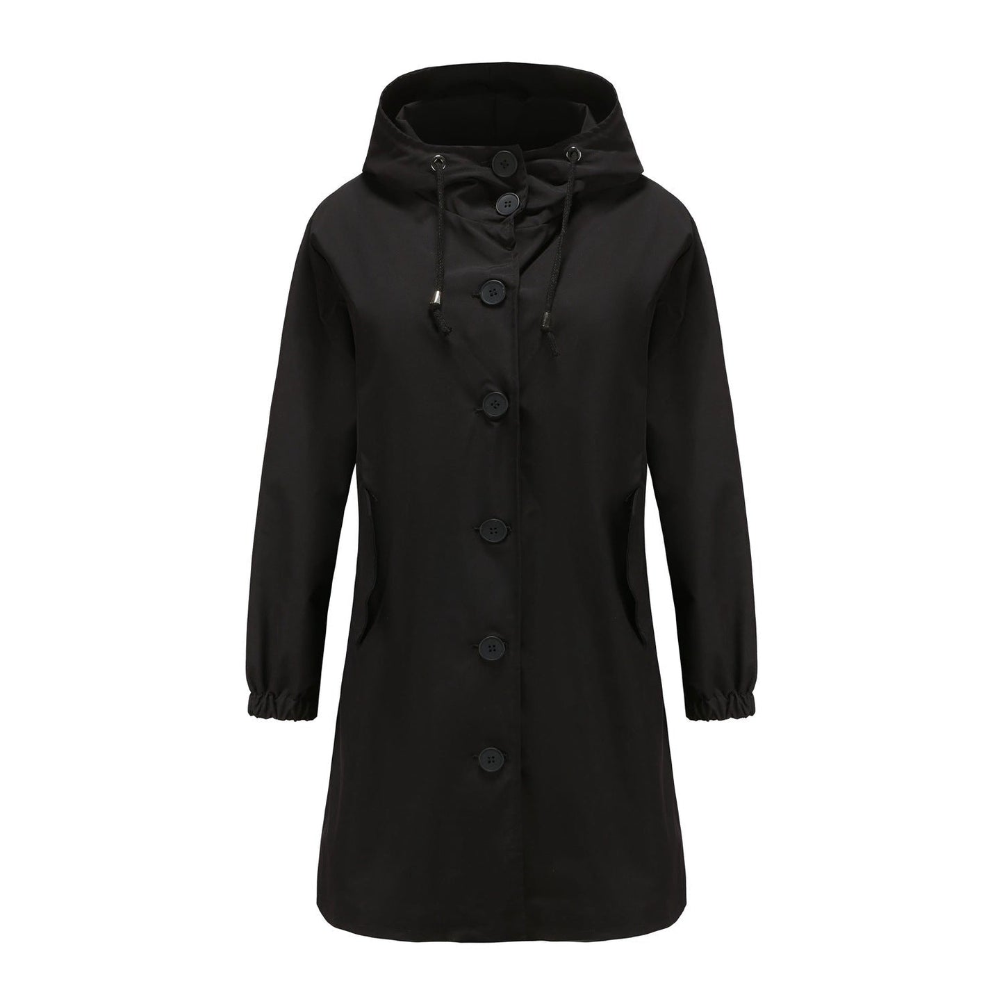 Damen Mantel Kapuzen Trendy A-Linie
