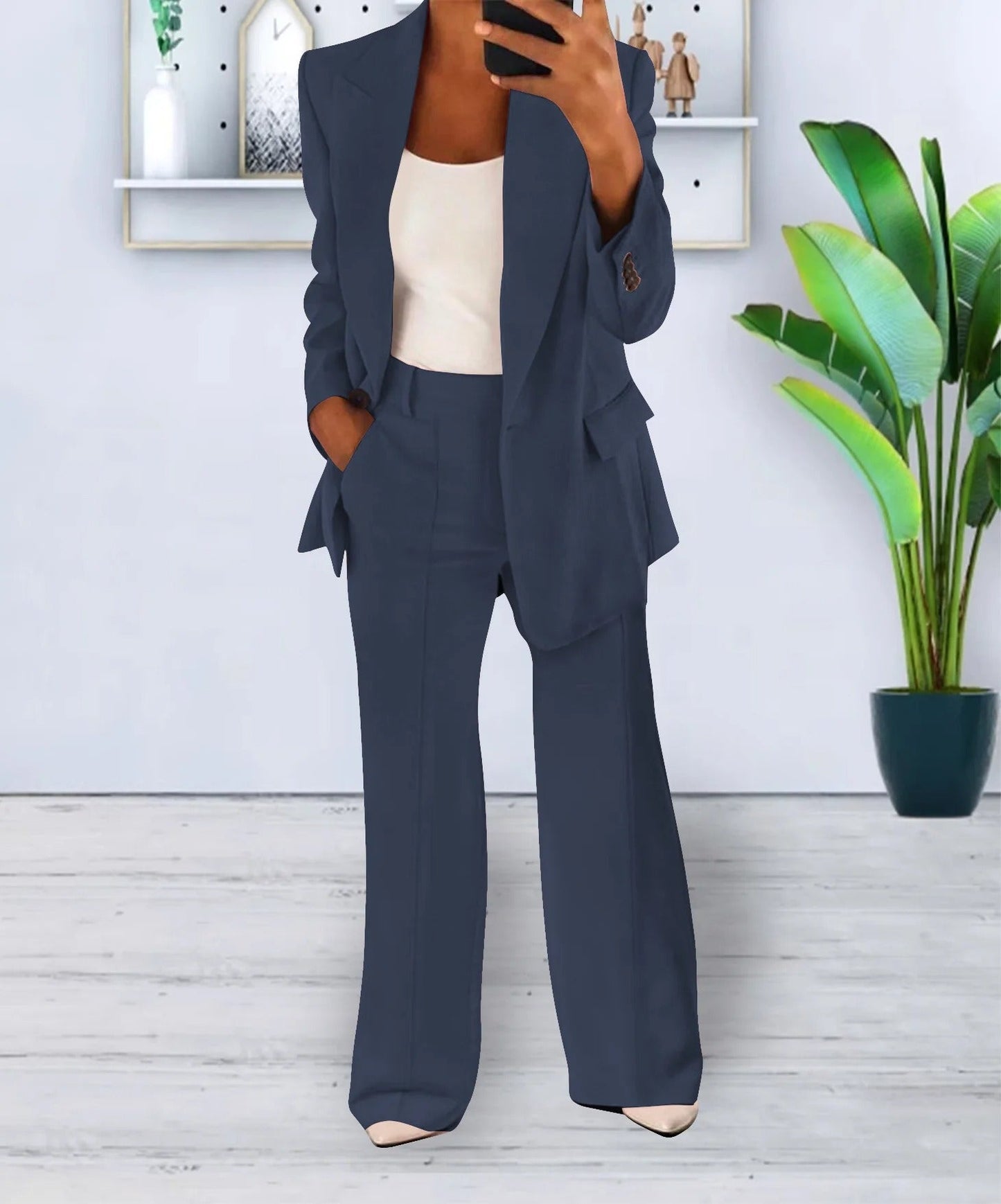 Elegantes Damen Blazer-Set 2-teilig Modern Stil