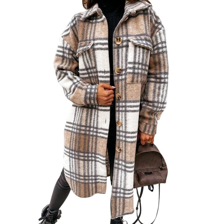 Winterjacke Flanell Warme Damenmode Modern Design