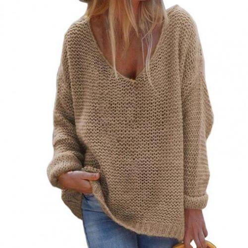 Kuschelige Strickpullover Damen Oversized Weich Warm