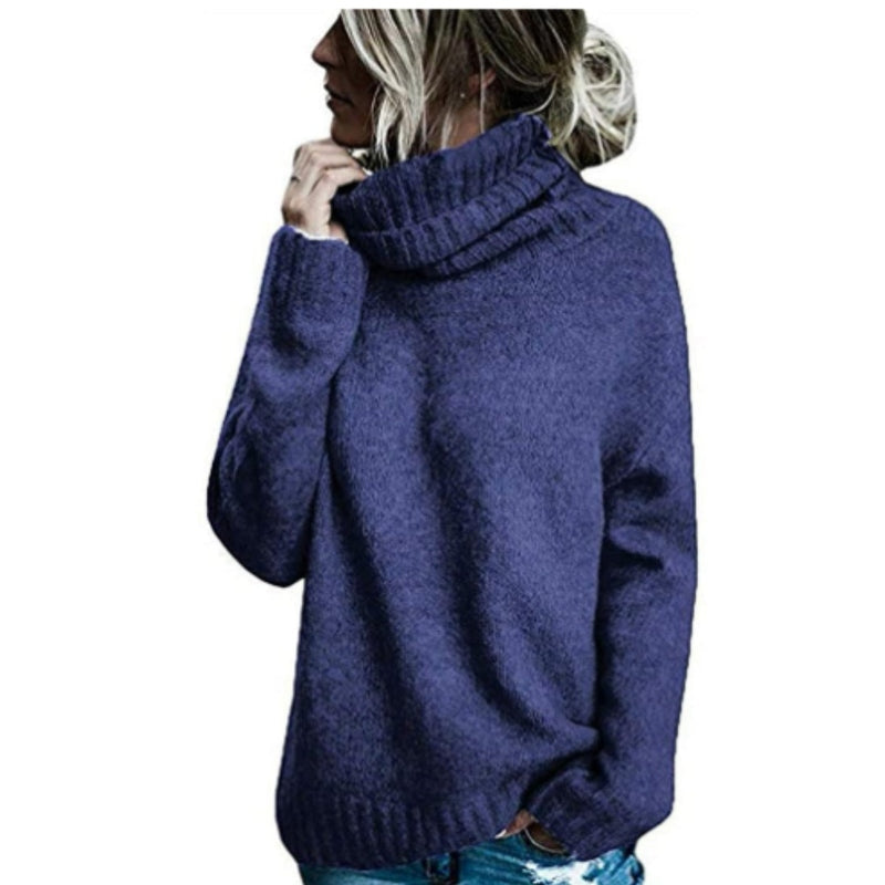 Bequemer Rollkragenpullover Weich Dickstrick
