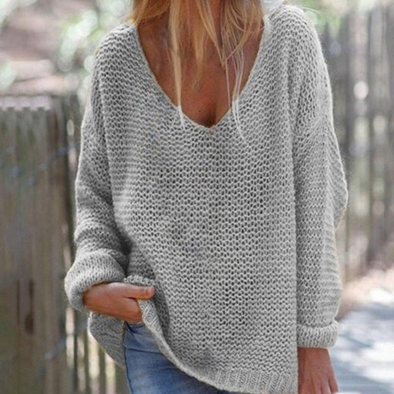 Kuschelige Strickpullover Damen Oversized Weich Warm