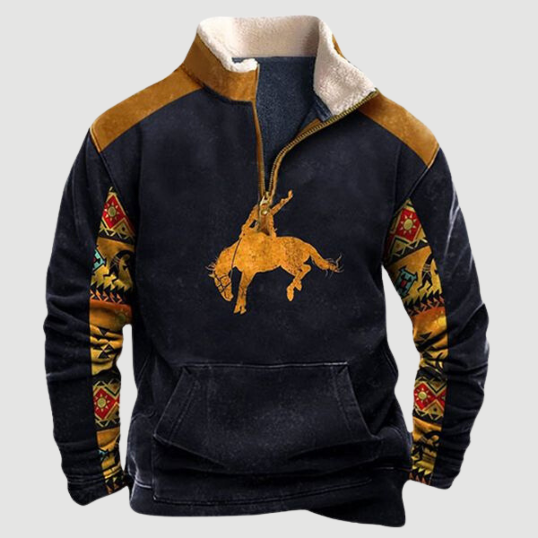Herren Fleece Pullover Warm Reißverschluss Winterjacke