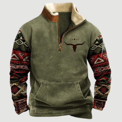 Herren Fleece Pullover Warm Reißverschluss Winterjacke