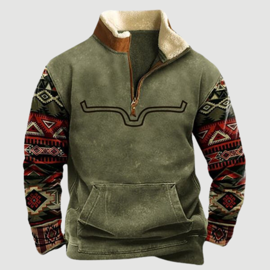 Herren Fleece Pullover Warm Reißverschluss Winterjacke