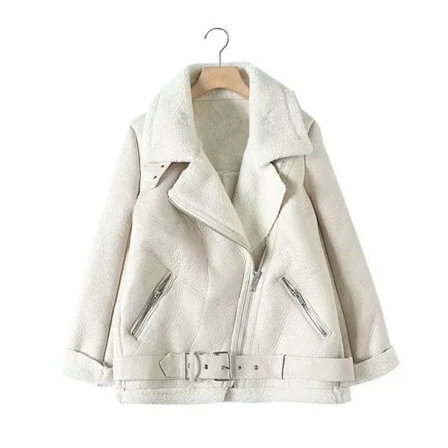 Elegante Lederjacke Frauen Vintage_Style