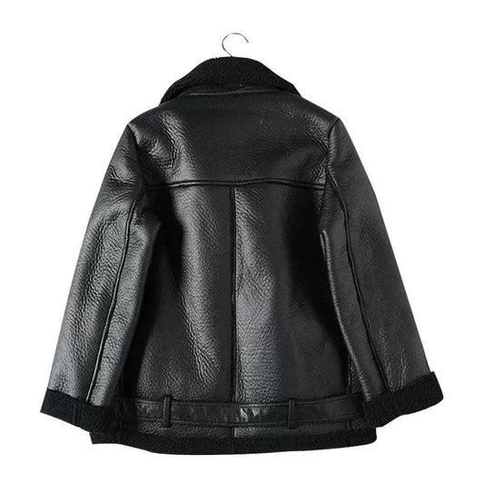 Elegante Lederjacke Frauen Vintage_Style - IdealeKleiden