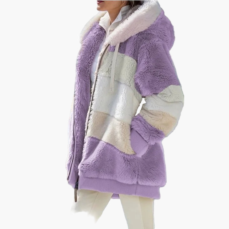 Stylische Winterjacke Streifenmuster