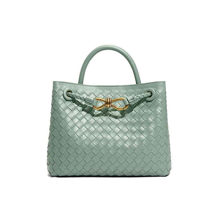 Geflochtene Einkaufstasche Elegant Gold Akzent